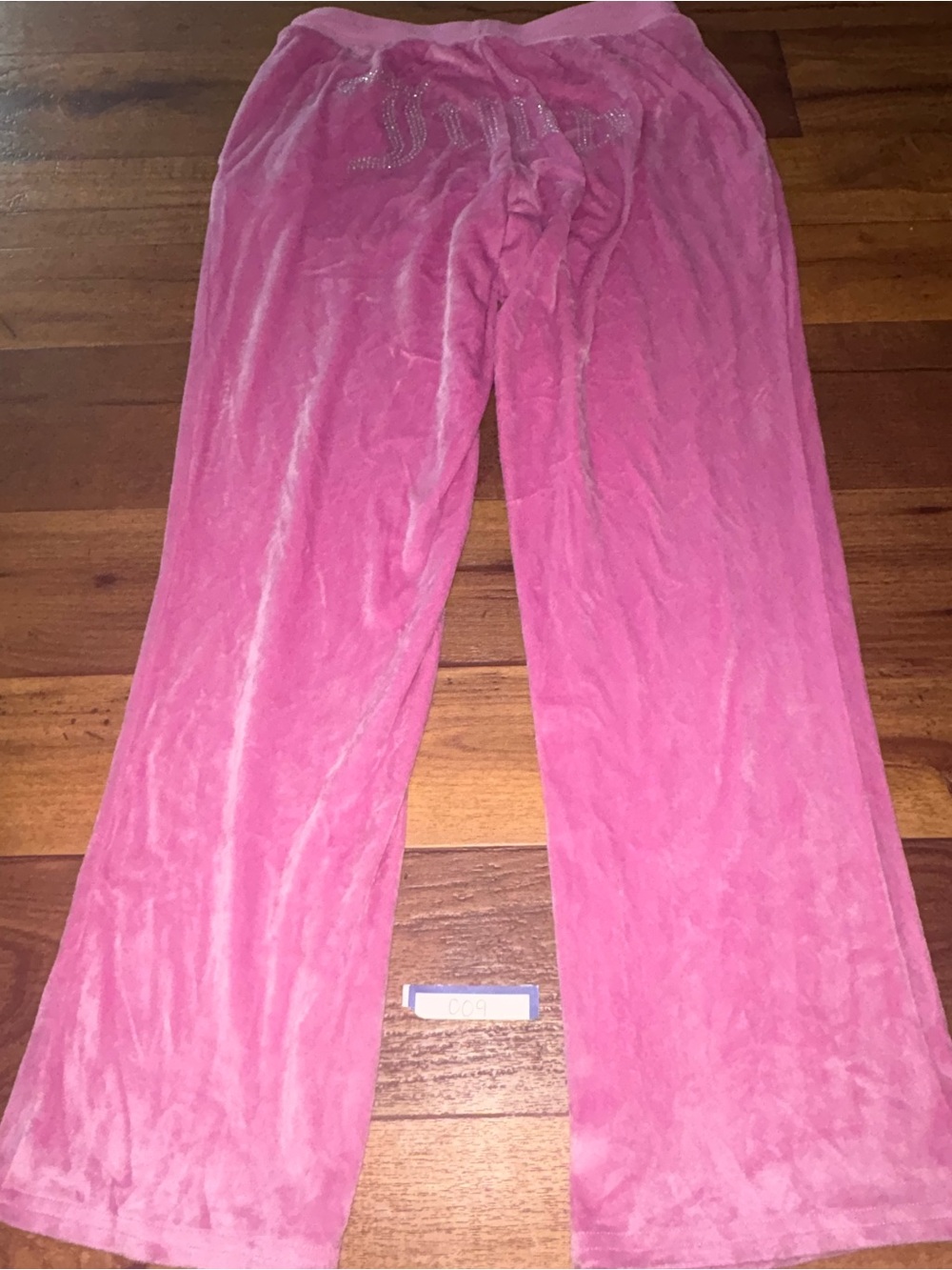 Juicy couture rhinestone size small pink velour
